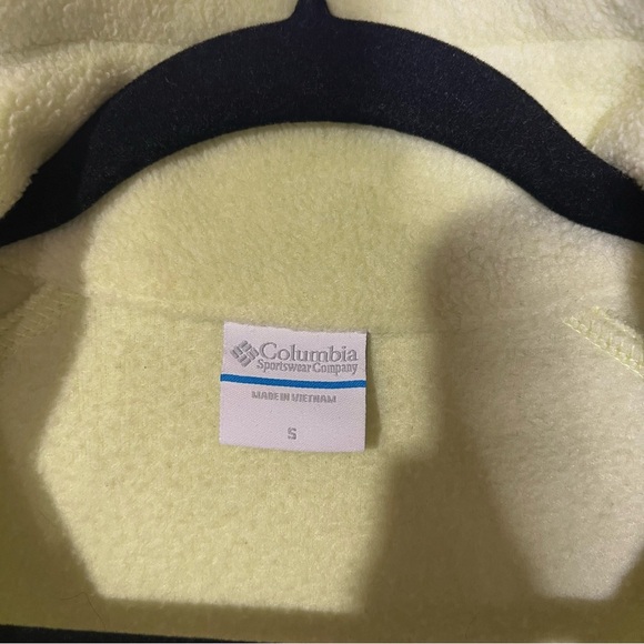 Columbia Benton Springs Fleece Jacket Full Zip Lime Green Size Small Cozy - Picture 9 of 11